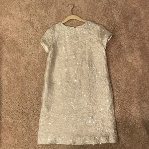 J. Crew -Crew Cuts metallic sequin dress.